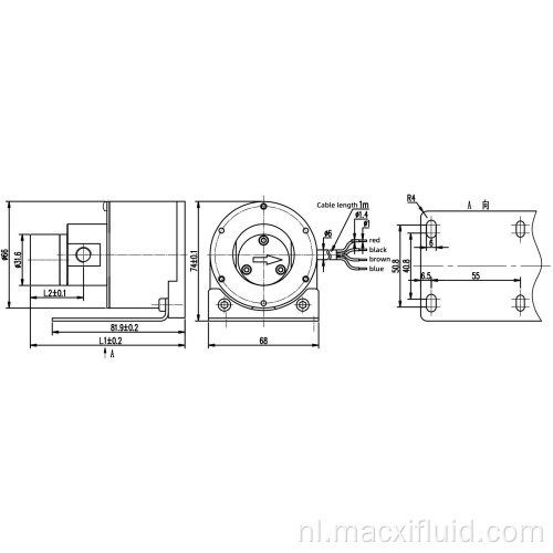 Compact ingebouwde drive micro tandwielpomp